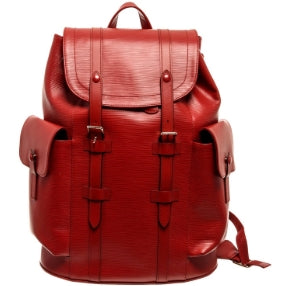 Louis Vuitton Red Leather Backpack – Luxury Designer Bag | Stylish & Functional Travel Companion