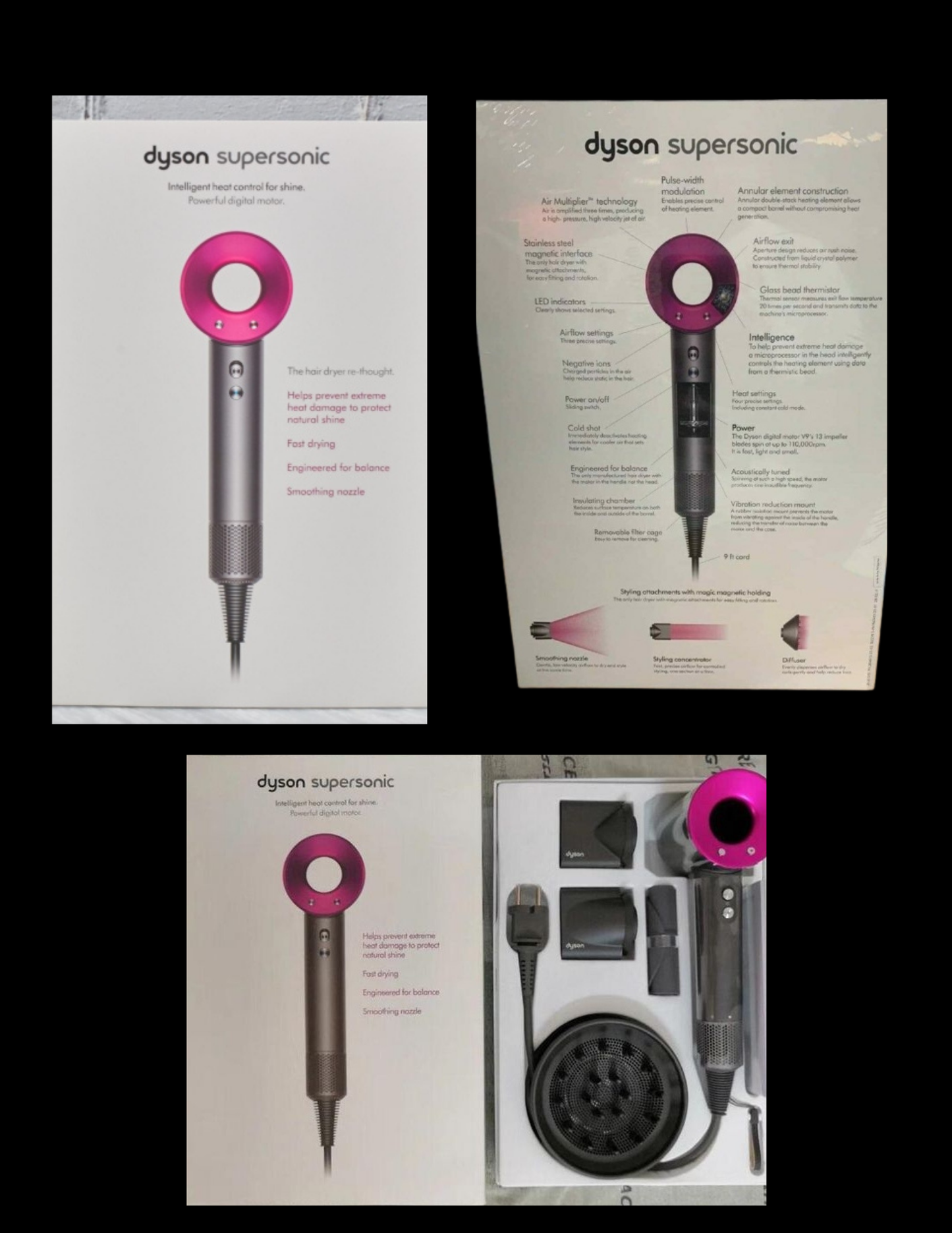 Dyson HD08 Supersonic Hair Dryer – Fast Drying, No Heat Damage, Frizz Control & 5 Styling Attachments